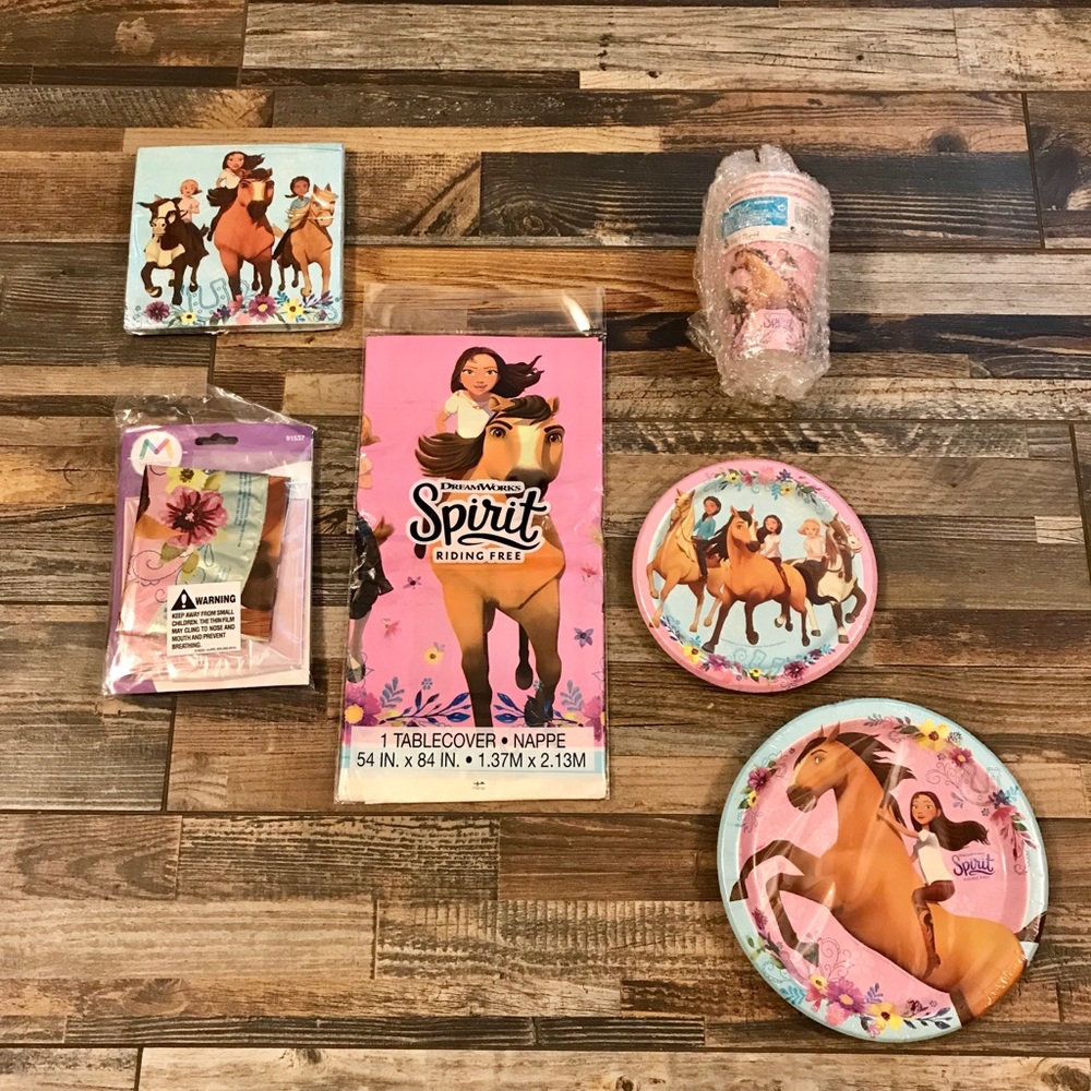 Netflix SPIRIT birthday party supplies.